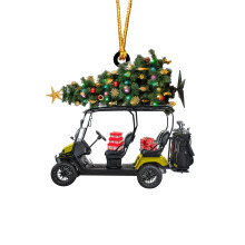 Décoration de sapin de Noël, décoration intérieure pour les fêtes, voiturette de golf