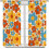 Vintage Daisy Flower Curtains Retro 70s Blue Orange Red 8