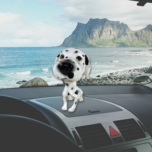 Puppy Bobblehead Car Dashboard Ornament 1pc