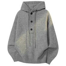 Men's Utility Jacket Waterproof Hooded Knit Pullover XXL