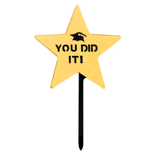 Five-Pointed Star Cake Topper You Did It 1 pc