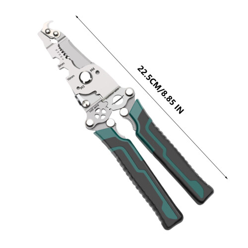 Foldable Electrician Pliers Stripping Crimping Cutting Tool 2