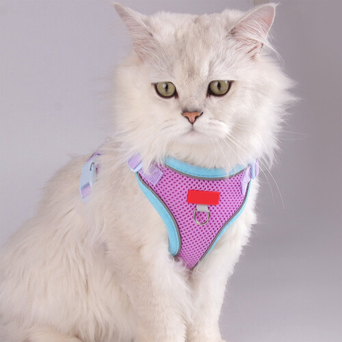 Cat Harness and Leash Set Adjustable Breathable Reflective 1