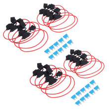 20 Pack Fuse TAP Adapter 16 Gauge 20AMP Blade Automotive Fuse Holder Waterproof Wire with 20 pcs 15 AMP Standard Fuses