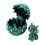 Groen drakenei speelgoed, 3D-geprint, paasverrassing. 1