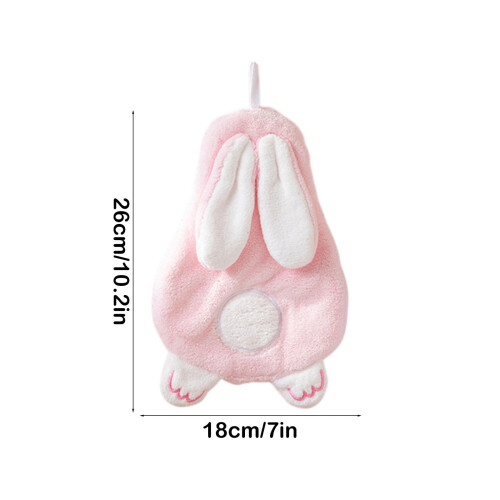 Rabbit Hand Towel Cartoon Easter Design Fleece 1 Pack 2