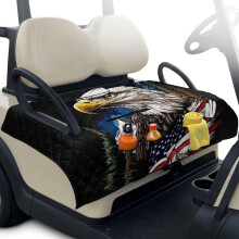 Bald Eagle Golf Cart Seat Covers with 4 Pockets Non-Slip US