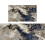Σετ χαλιών κουζίνας Abstract Blue Marble 2 τεμάχια 17x47in και 1