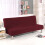 Housse de canapé en polyester élastique, couleur unie, pour futon. 1