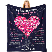 Couverture douce pour filles de 14 ans, 152 x 127 cm