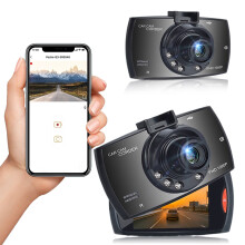 Dual Dash Cam Ultra-Wide Angle 1080P with 3" LCD and 16GB