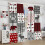 Moose Bear Curtains Grey Red Plaid 84x84 in 4