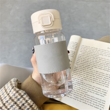 Water Bottle Spring Sippy Cup with Leather Cover
