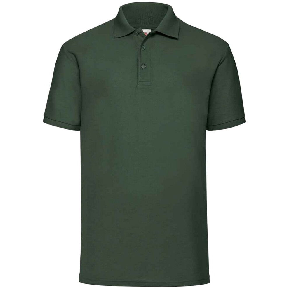 Fruit Of The Loom (M, Bottle Green) Mens 65/35 Polo Shirt