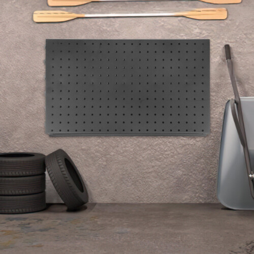 HOMEMAXS Metal Pegboard Panel Wall Mount 2 pcs 1