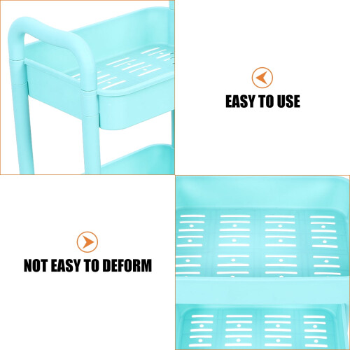 Movable Rolling Organizer Rack 3-Tier Multi-Purpose Shelf 2