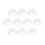Silicone Earphone Domes Transparent L Size 10Pcs 3
