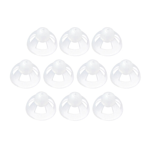 Silicone Earphone Domes Transparent L Size 10Pcs 2