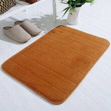 Tapis de bain en mousse à mémoire de forme marron 61 x 46 cm