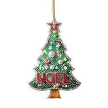Décoration de Noël en acrylique représentant le Père Noël, idéale pour décorer le sapin.