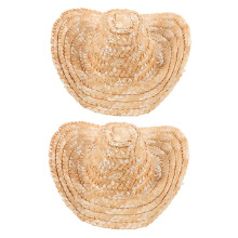 Stickad solmössa med miniatyr-sombrero