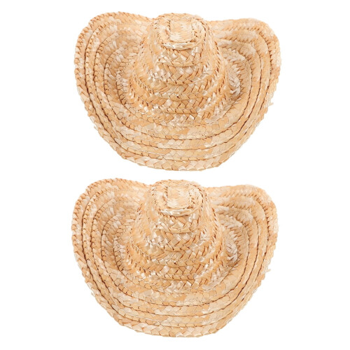 Stickad solmössa med miniatyr-sombrero