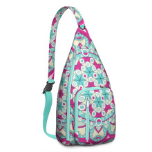 Sac bandoulière ethnique géométrique, design artisanal, 1 pièce