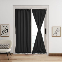 Rideaux de porte occultants thermiques à œillets