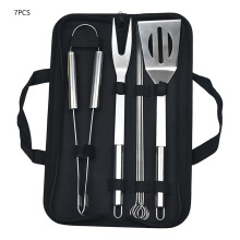 Stainless Steel BBQ Grill Tools Set 7-Piece
