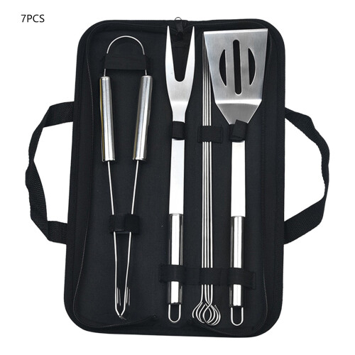 Stainless Steel BBQ Grill Tools Set 7-Piece