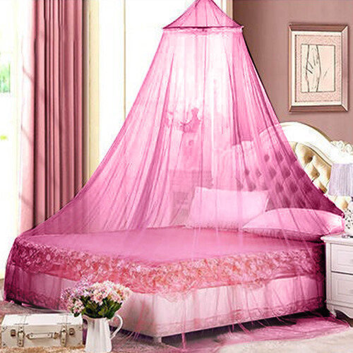 Round Lace Dome Canopy Bed with Mosquito Net