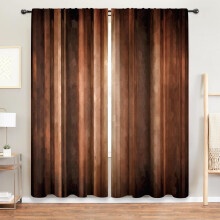 Brown Burnt Orange Curtains 42x63 Inch Rod Pocket Rustic