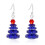 Soumake Patriotic Dangle Earrings Red White Blue 1 Pair 8