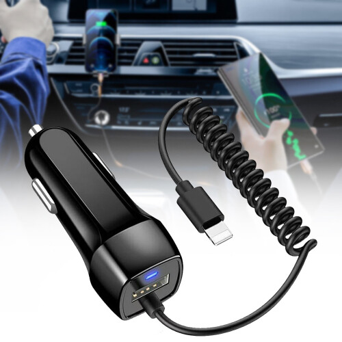 USB Car Charger for iPhone 13 12 11 Pro Max 8 7, Fast