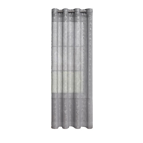 Teal sheer curtains silver foil pattern light filtering 2