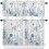 Ocean Kitchen Curtains Set Coastal Blue Sea Turtle Coral 1