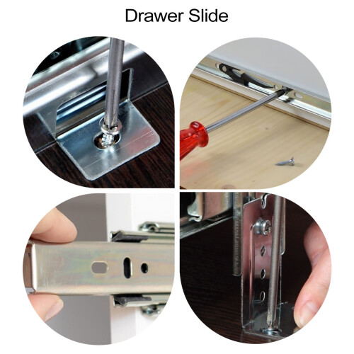 Bearing Drawer Slides for Keyboard Tray 1 Pair Silver 1