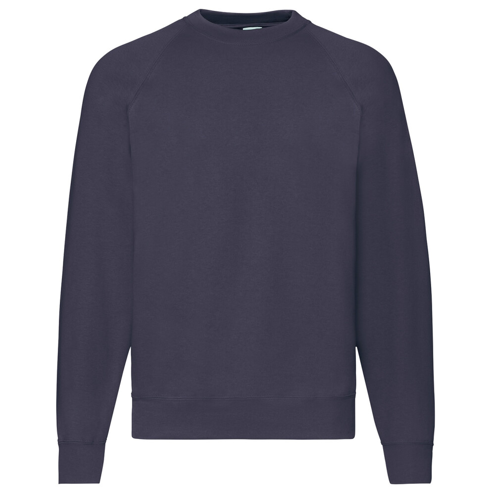 Fruit Of The Loom (S, Deep Navy) Mens Classic 80/20 Raglan Sweatshirt