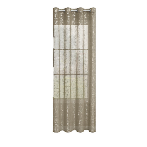 Teal sheer curtains silver foil pattern light filtering 2