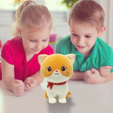 White Cat Doll with Scarf Small Home Decoration Toy Yellow