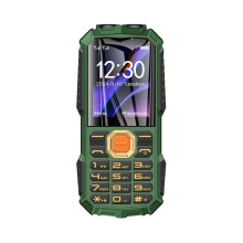 Green Senior Cell Phone Large Screen Dual SIM Bluetooth LED