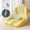 L-Shaped Car Seat Cushion Memory Foam Yellow 1