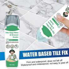 Ceramic Tile Caulk Adhesive Mildew-Resistant White 6.5 x