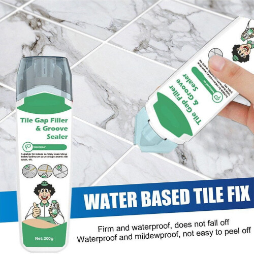 Ceramic Tile Caulk Adhesive Mildew-Resistant White 6.5 x