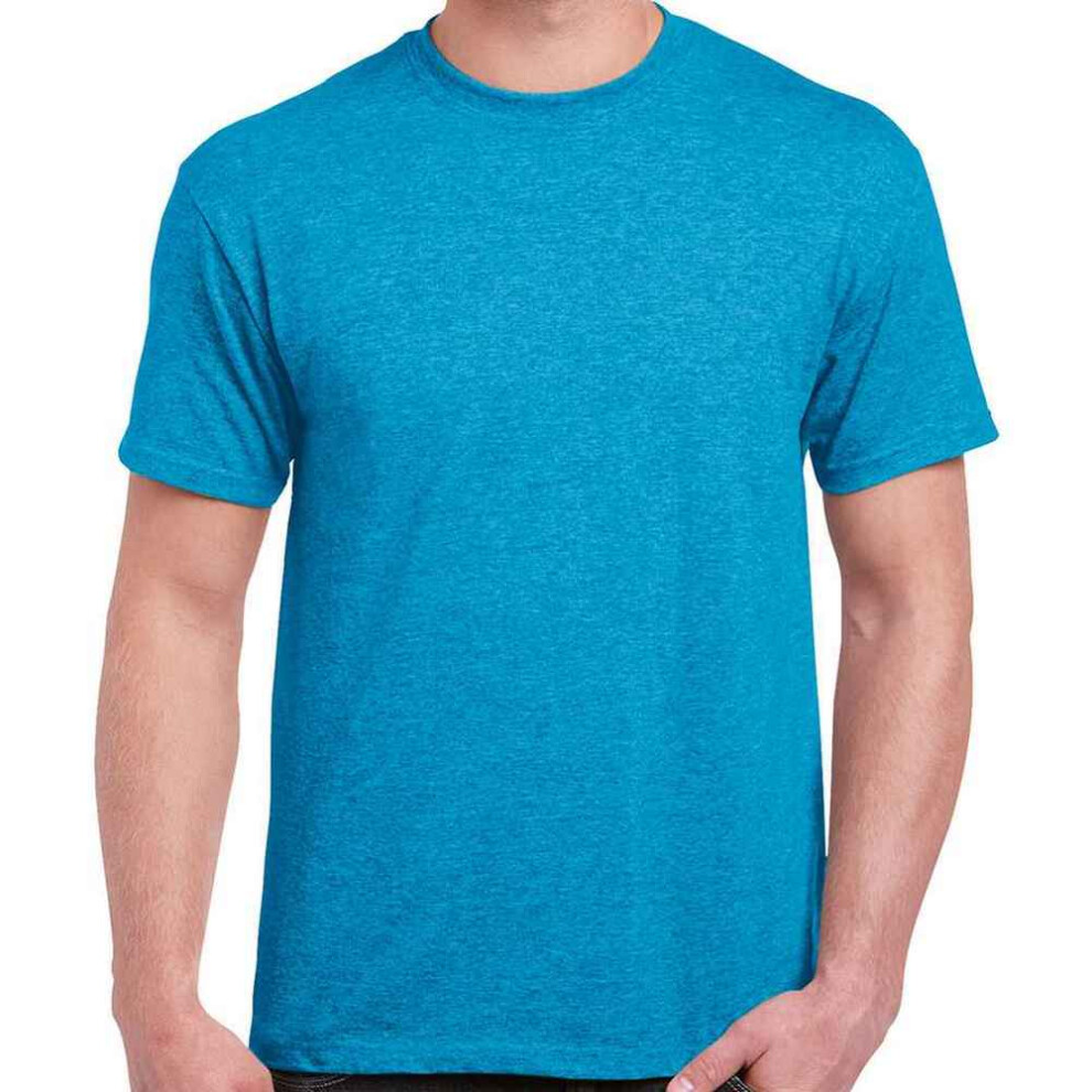 Gildan (Xxl, Sapphire Blue Heather) Mens Heavy Cotton T-Shirt