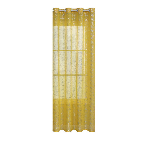 Teal Sheer Curtains with Silver Foil Pattern Light