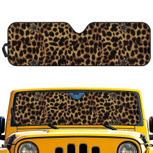 Leopard Print Windshield Sun Shade UV Blocking
