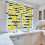 Lemon Leaves Kitchen Curtains Valance and Tier Set Black 2