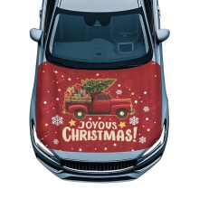 Christmas Car Hood Cover – Elastic Fabric Protector for
