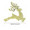 Silver Deer Christmas Tree Ornaments 5 Pack 3